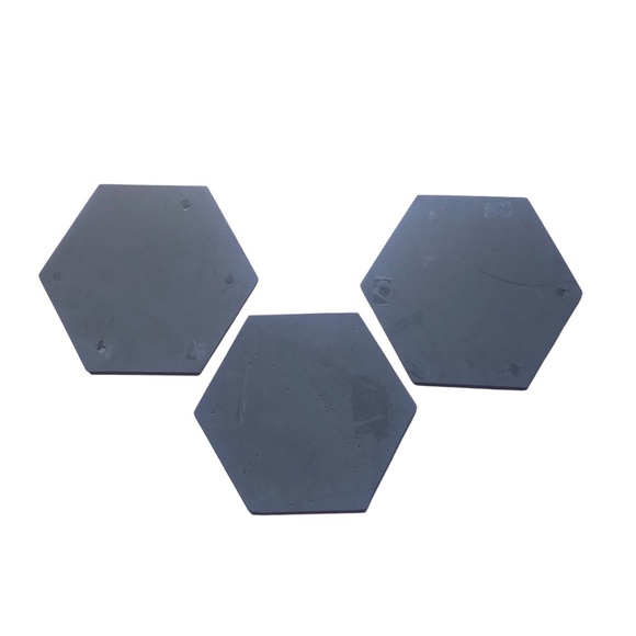 Three Hexagon Cork Boards, Hanging Chalkboard Sign and Jar of Push Pins - Picture 2 of 13